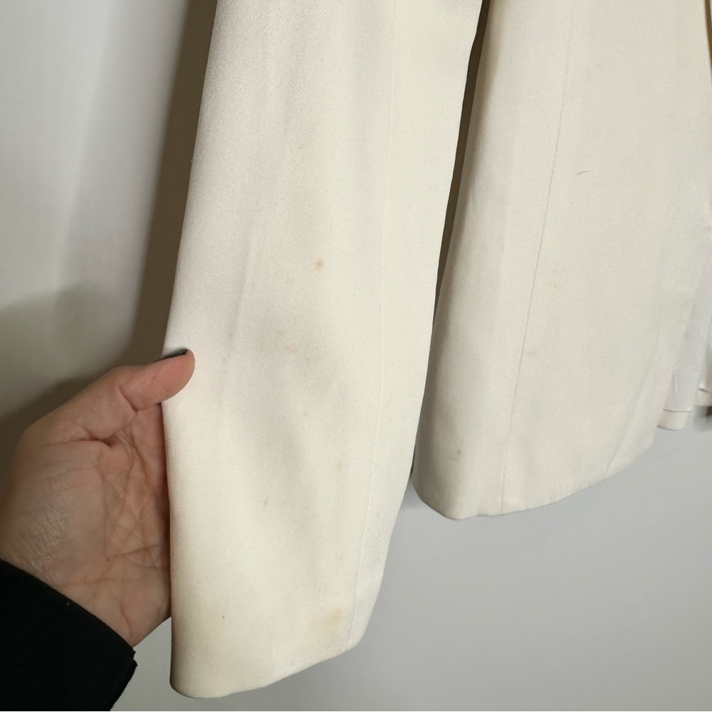 Brandon Maxwell Layered Lapel Suiting Jacket in Ivory - Picture 9 of 14